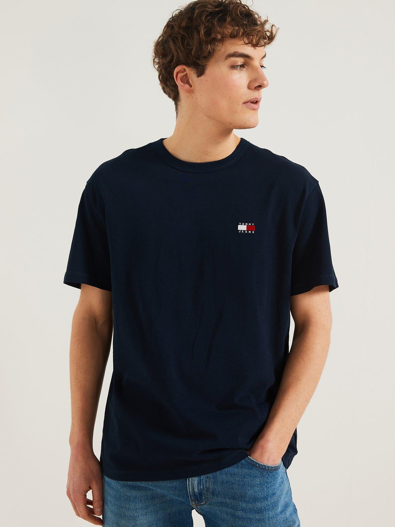 Tommy Jeans Regular Fit Linear Logo T Shirt Navy very