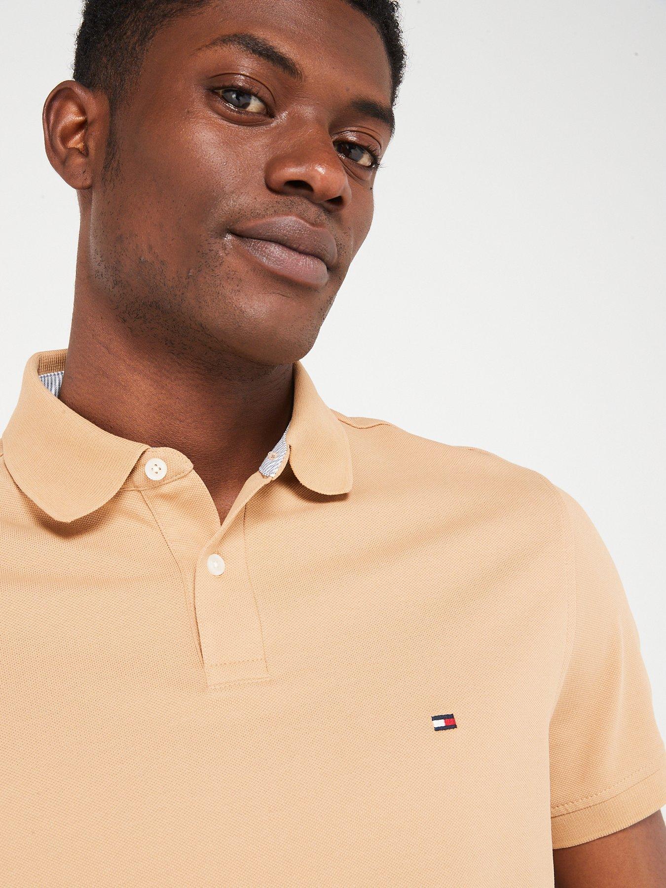 Tommy Hilfiger 1985 Regular Fit Polo Shirt - Dark Natural | Very.co.uk