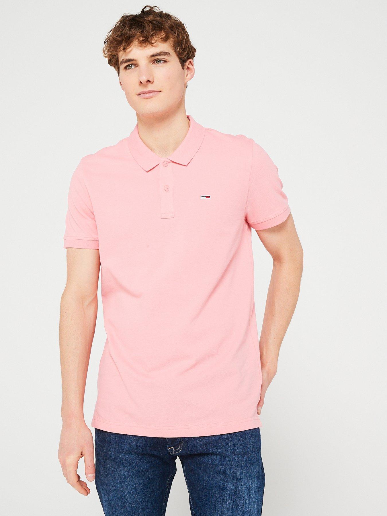 Hot pink hotsell men's polo shirt