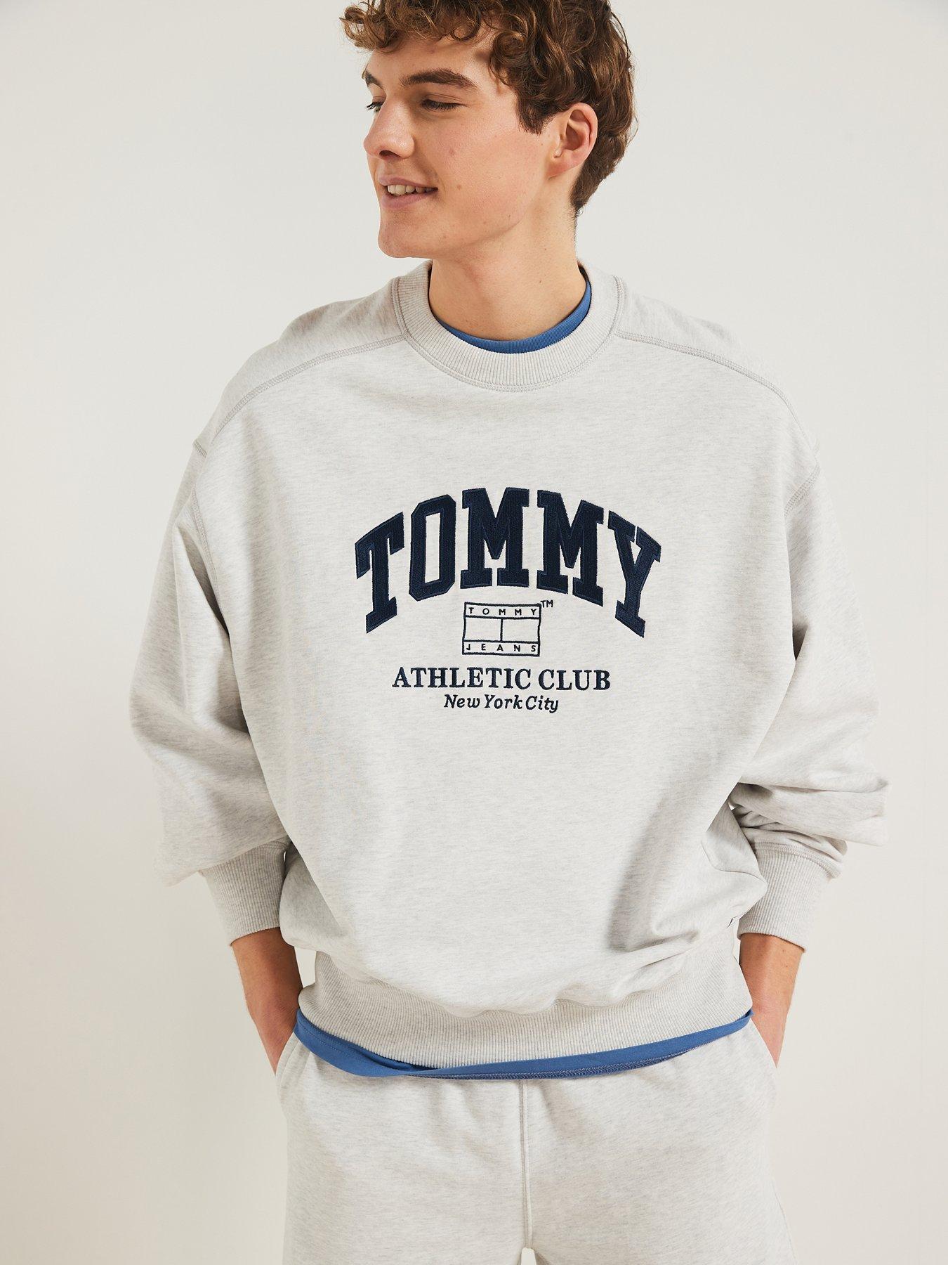 Tommy Hilfiger Peach Pullover Sweatshirt Sz M Collegiate Causal Designer