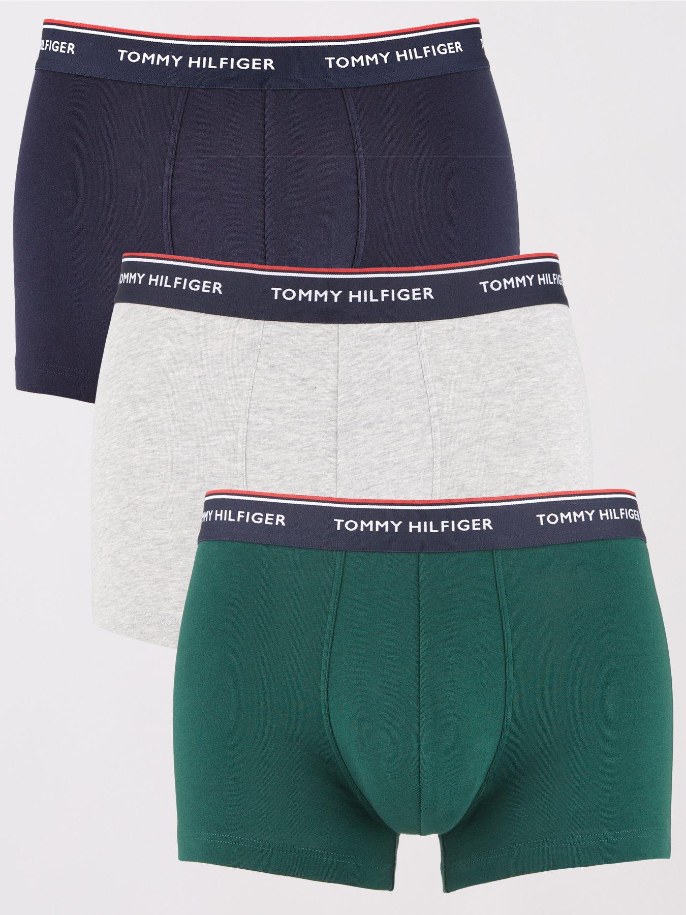 Tommy Hilfiger Premium Essentials 3-pack thong with logo waistband in multi