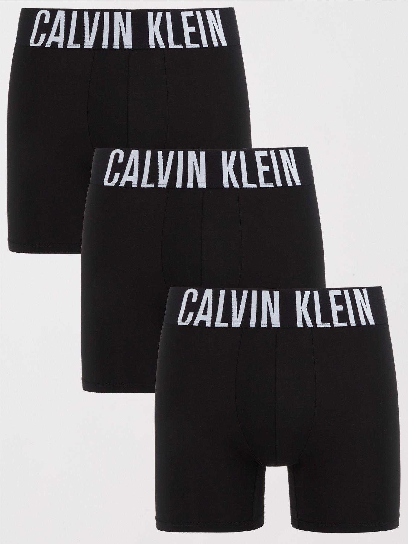 Calvin Klein Modern Cotton Stretch Plus Boxer Briefs (3 Pack) - Black