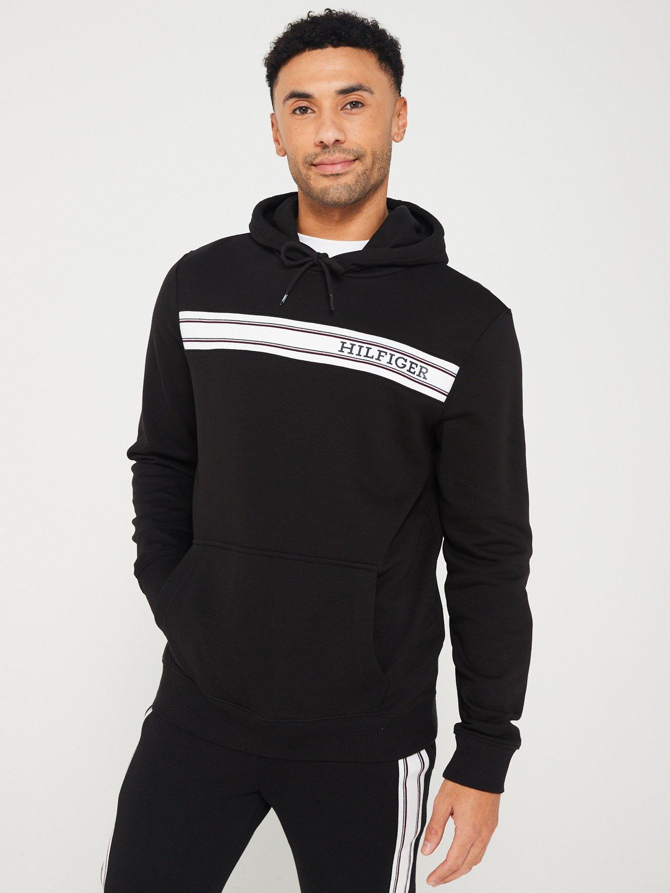 Tommy Hilfiger Overhead Loungewear Hoodie - Black | Very.co.uk