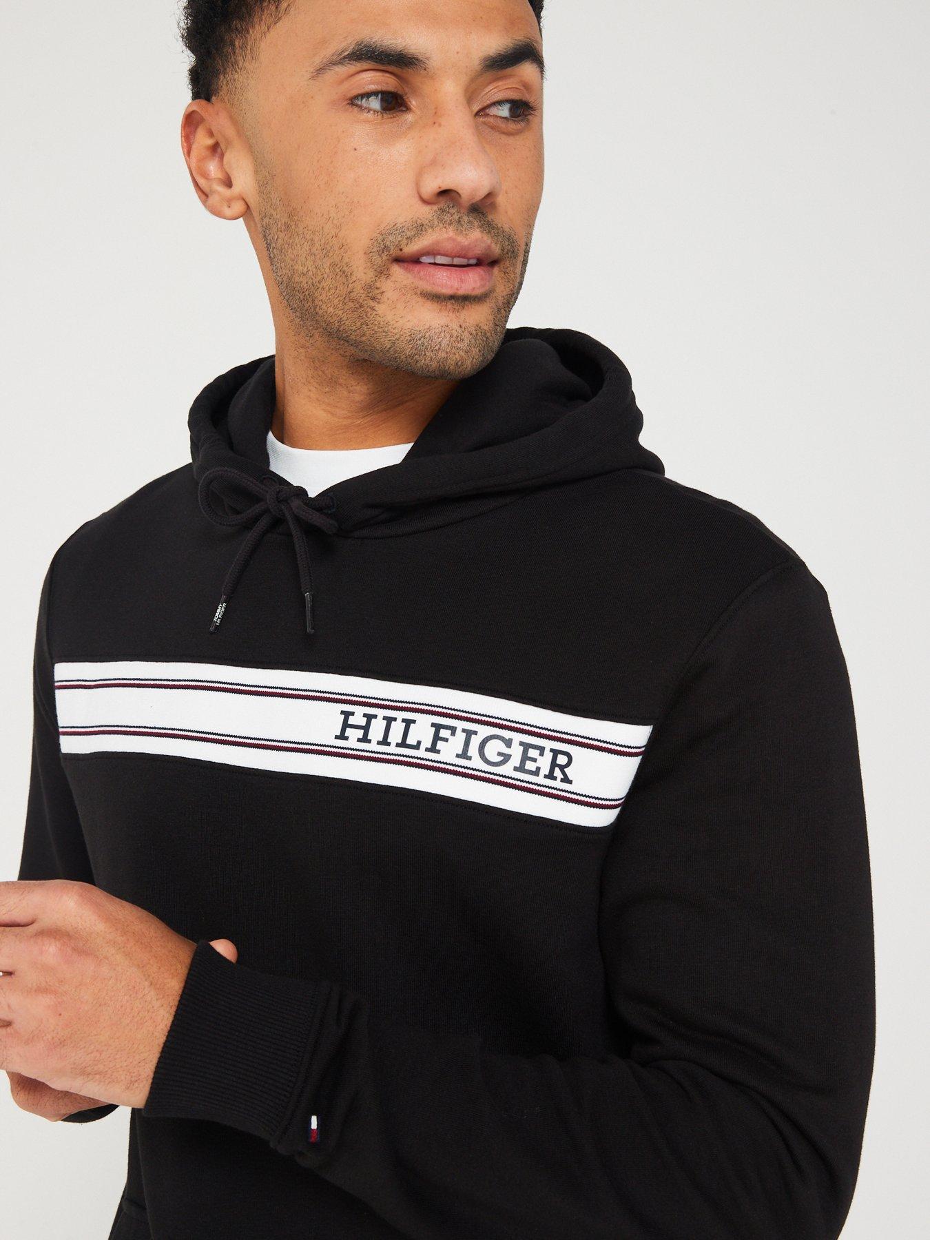 Tommy Hilfiger Overhead Loungewear Hoodie - Black | Very.co.uk