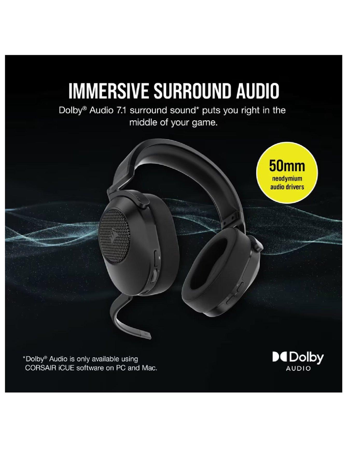 CORSAIR HS65 Wireless Gaming Headset Carbon Very