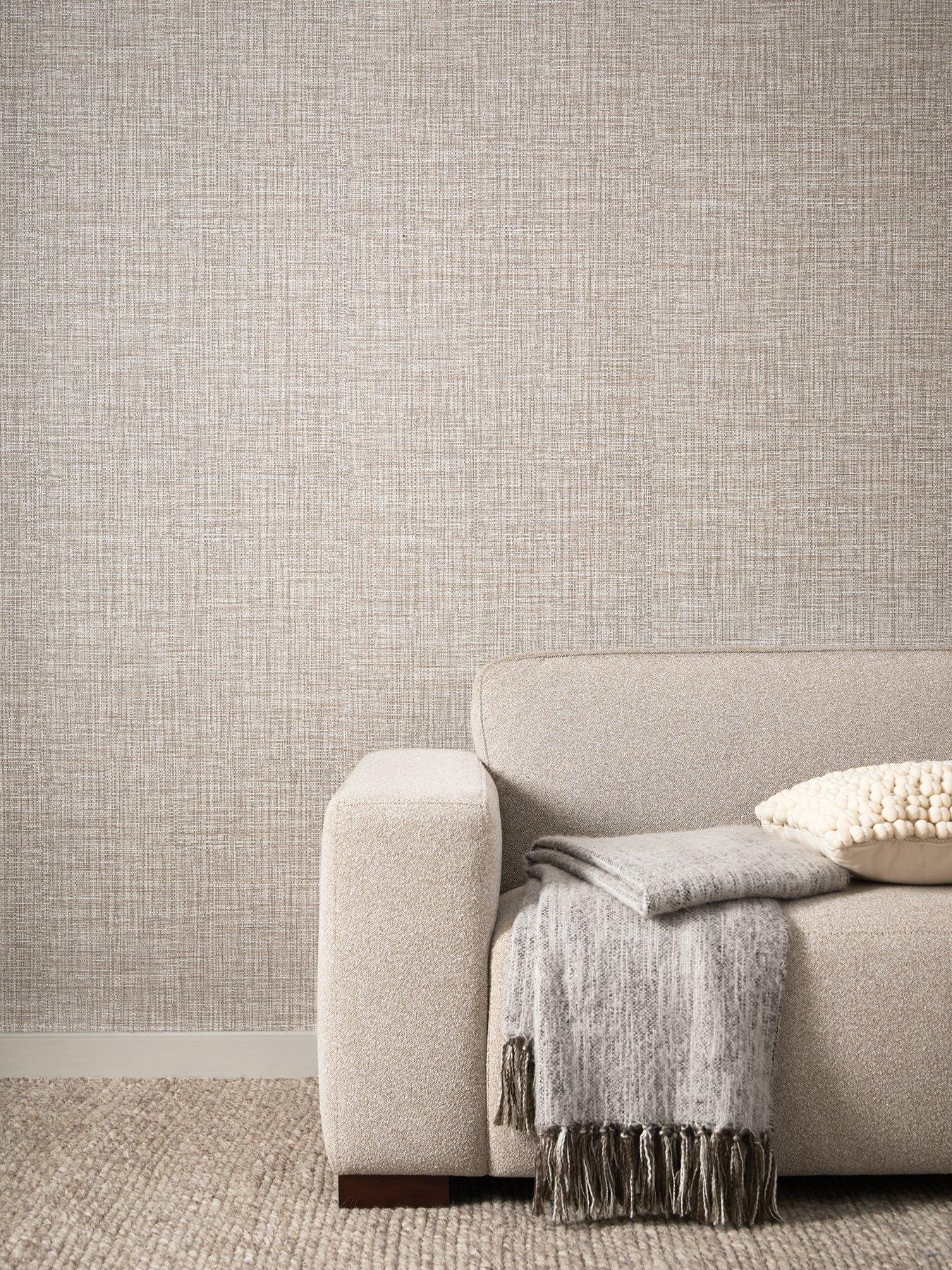Image 1 of 4 of Michelle Keegan Home Taupe Rattan Wallpaper