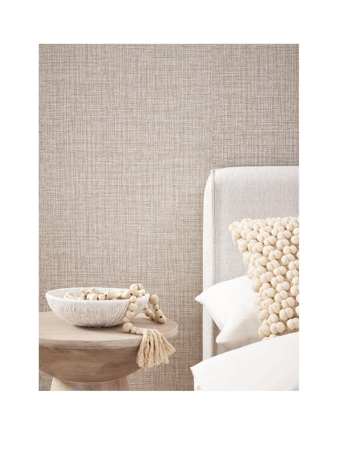 Image 2 of 4 of Michelle Keegan Home Taupe Rattan Wallpaper