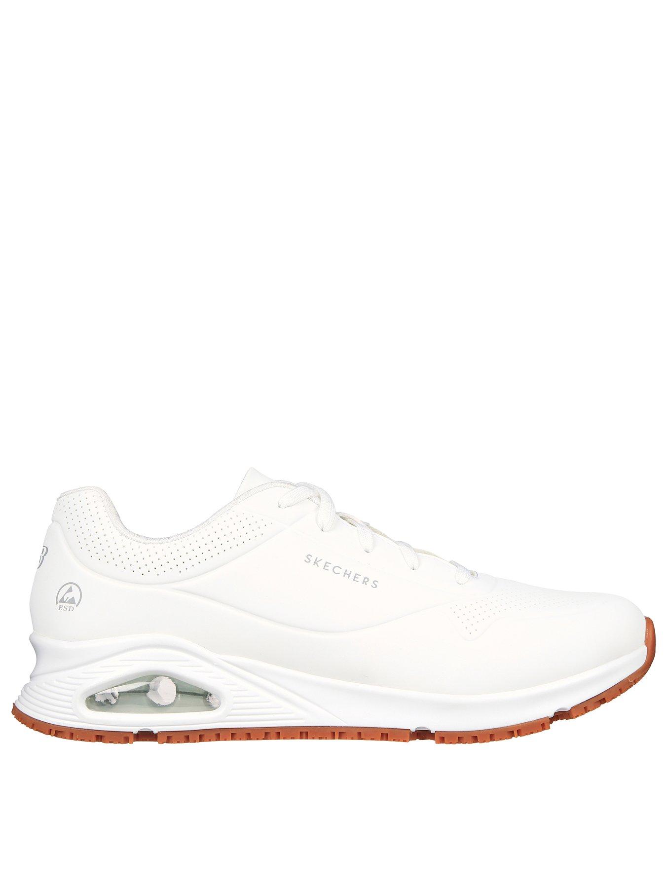 Skechers Uno Slip Resistant Work Trainers White Very