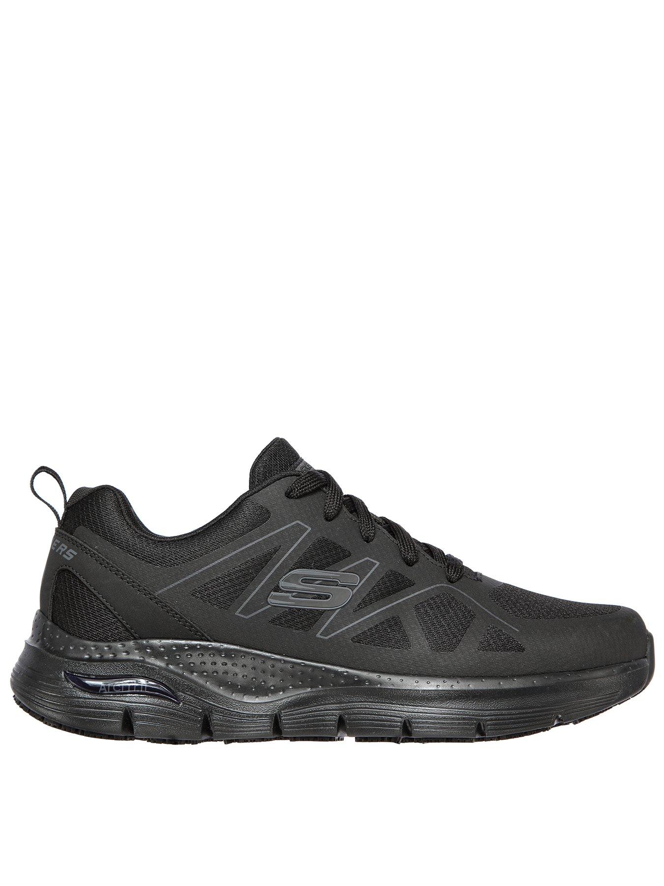 undefined Arch Fit Slip Resistant Work Trainers - Black