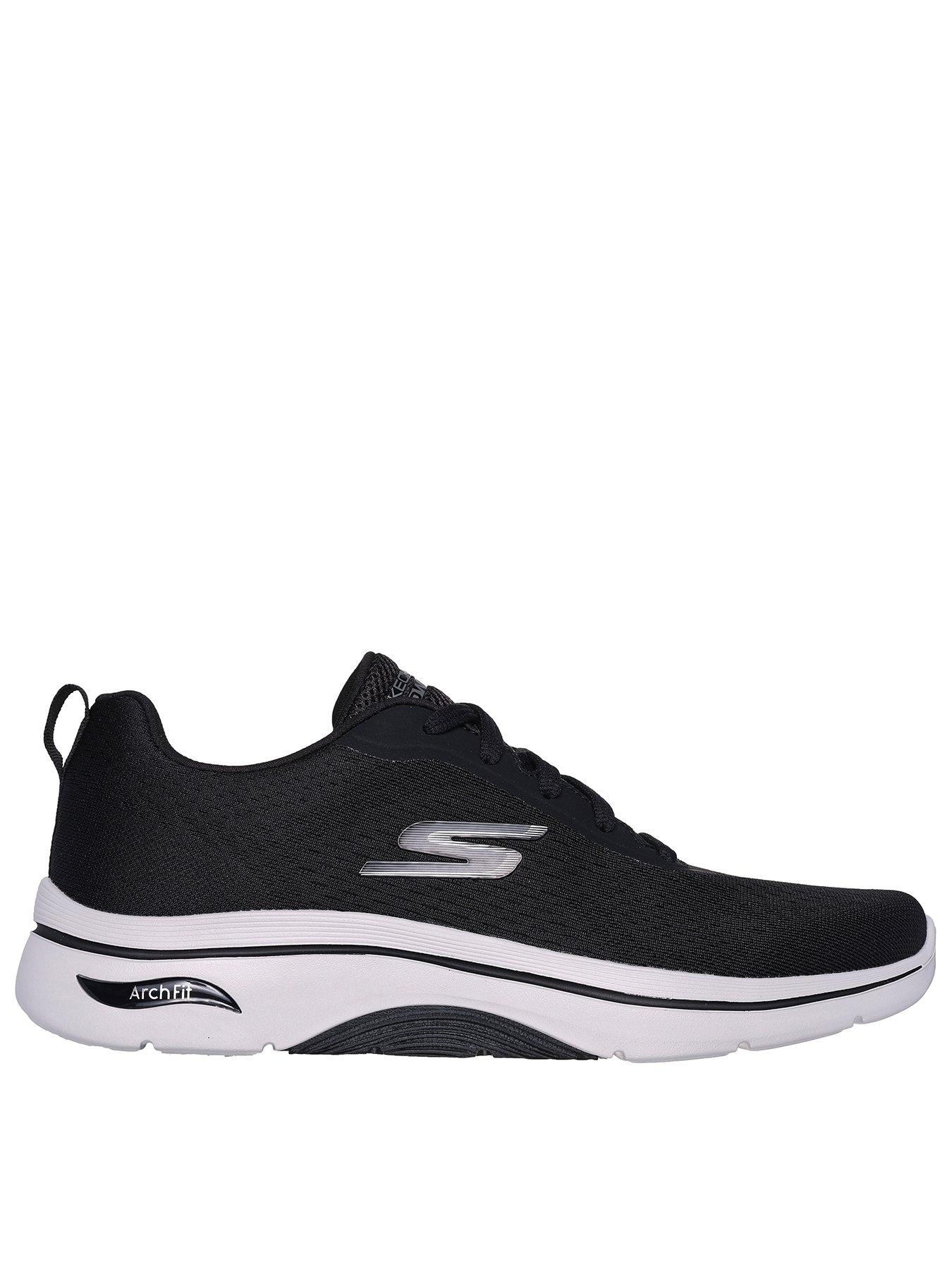 Skechers Go Walk Arch Fit 2.0 Lace Up Trainers - Black | Very.co.uk