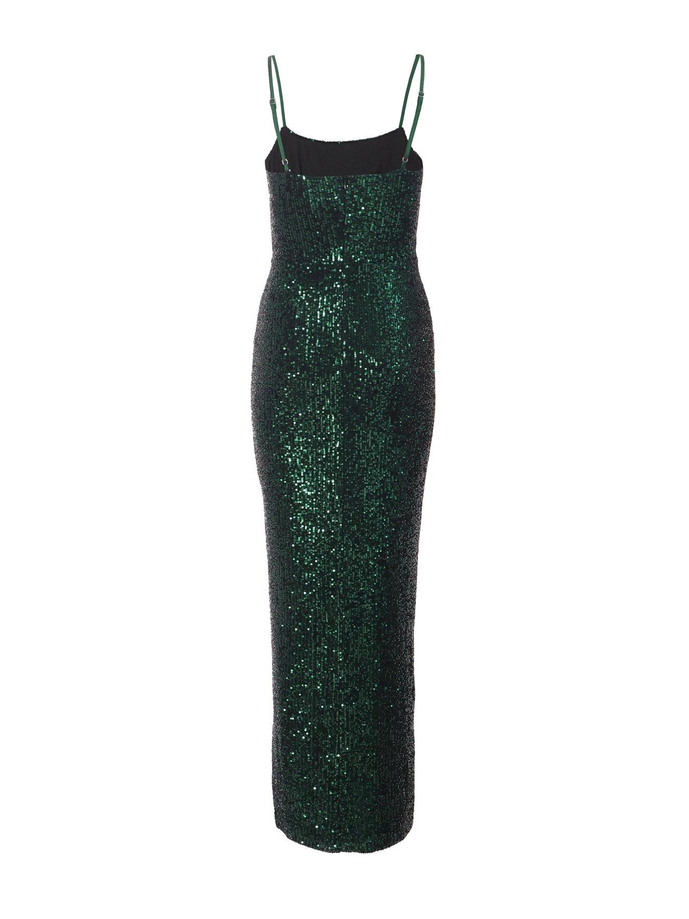 dream of wearing a green dress Lost Pattern Women's Coco Dream Halter Midi Dress - Green