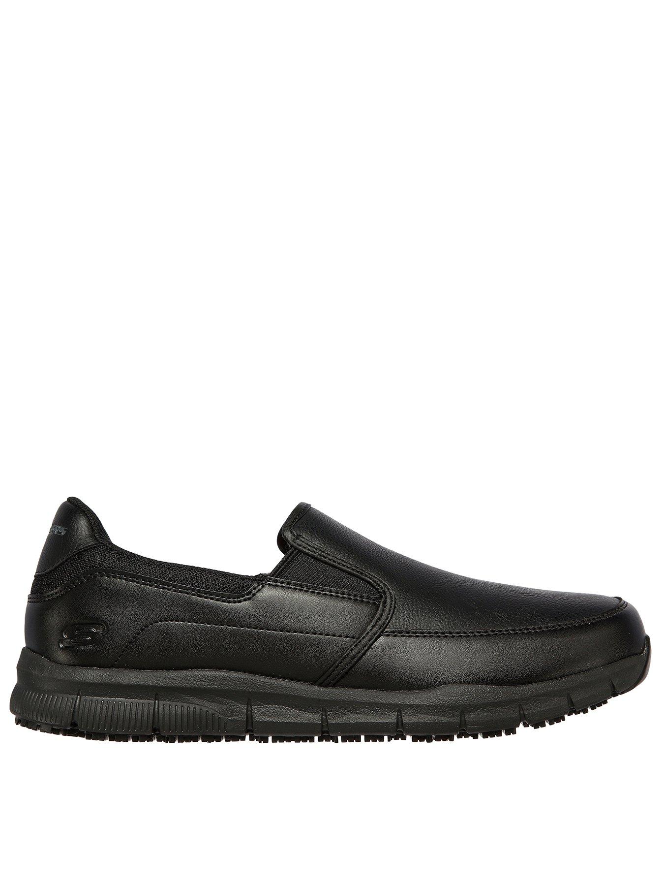 Image 1 of 5 of Skechers Work Nampa Groton Slip Resistant Slip On Trainers - Black