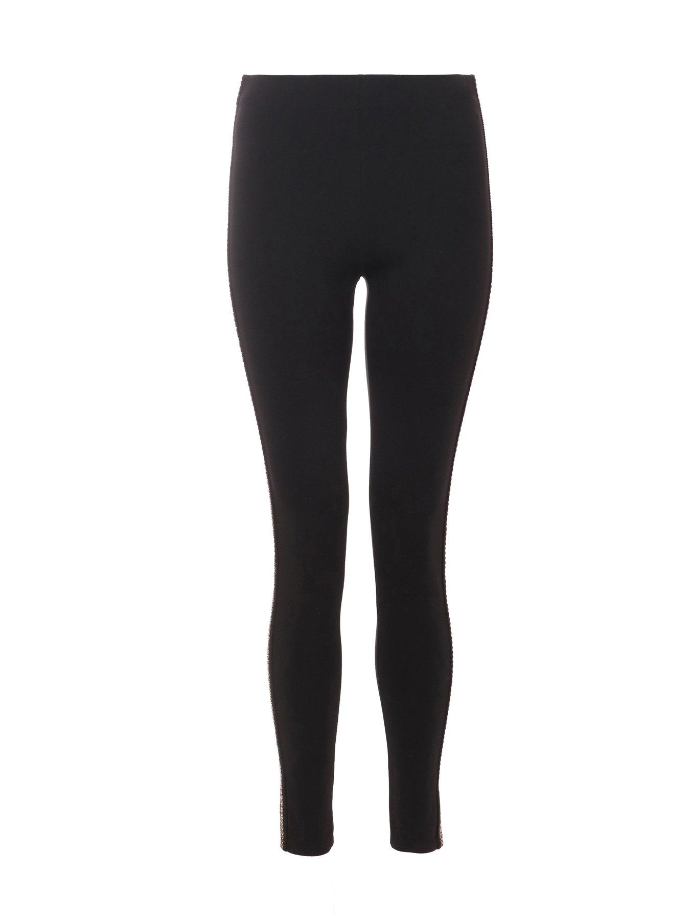 Quiz Chain Trim Leggings Black