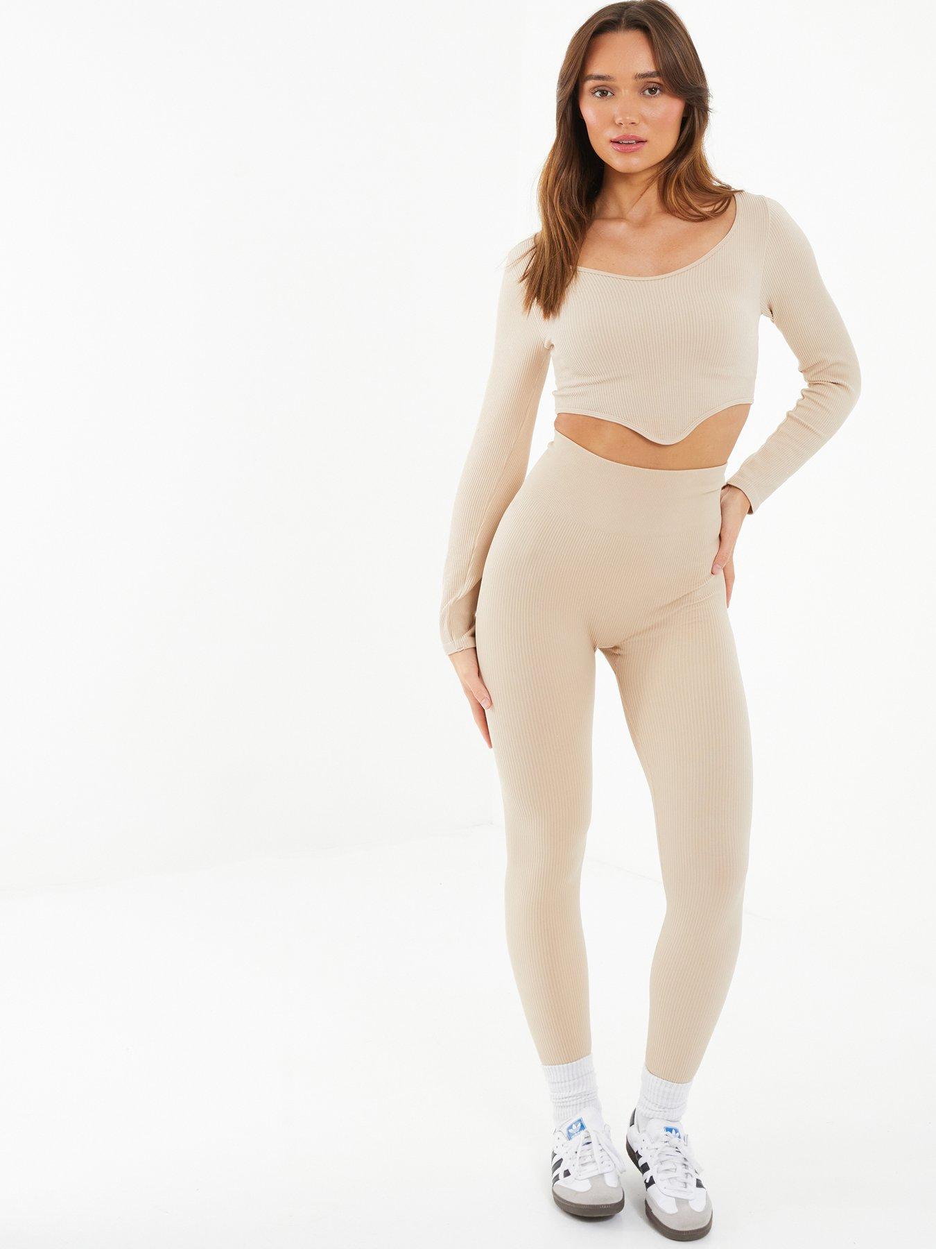 Stone Knit Ribbed Leggings