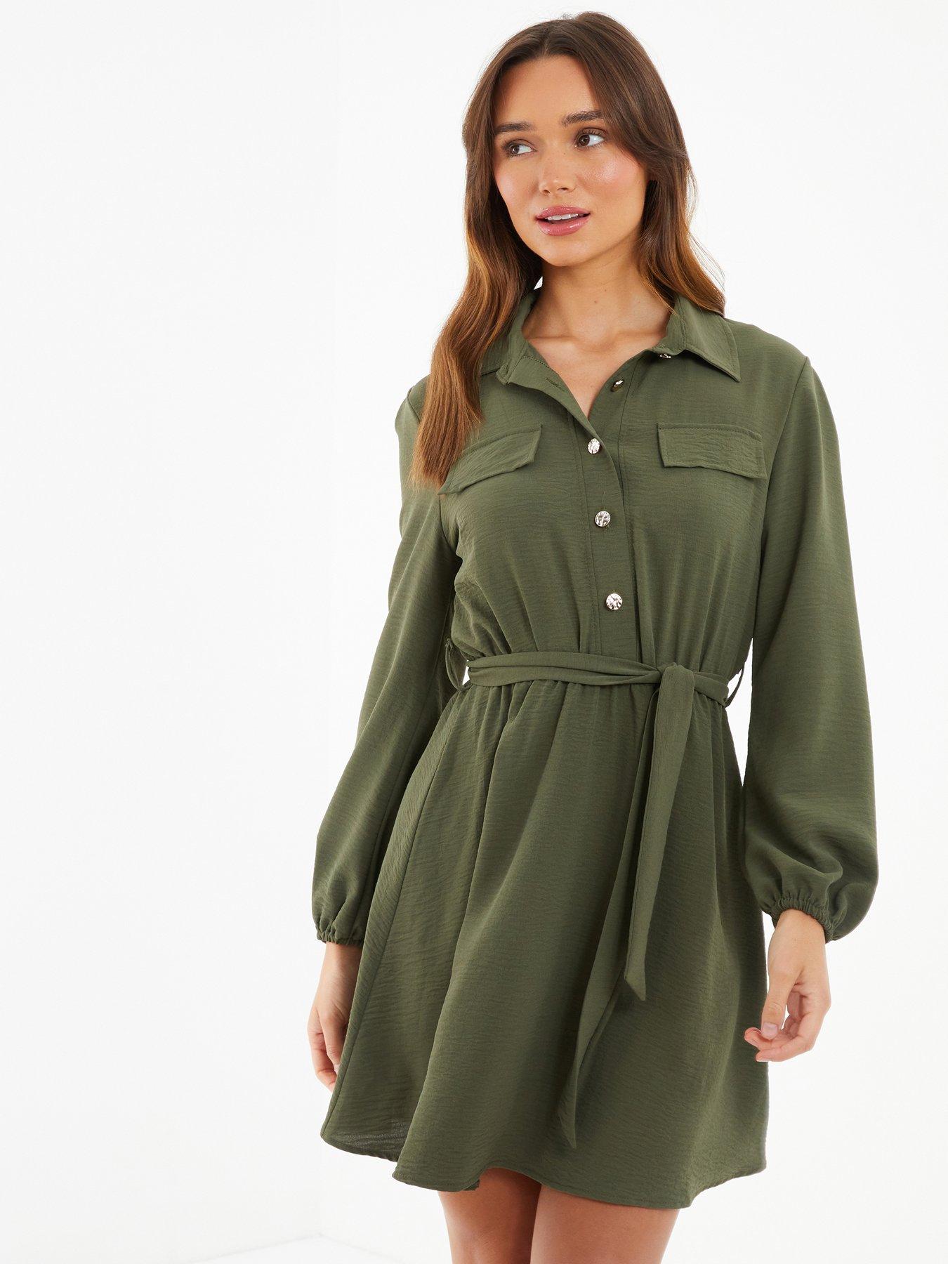 Khaki skater outlet dress