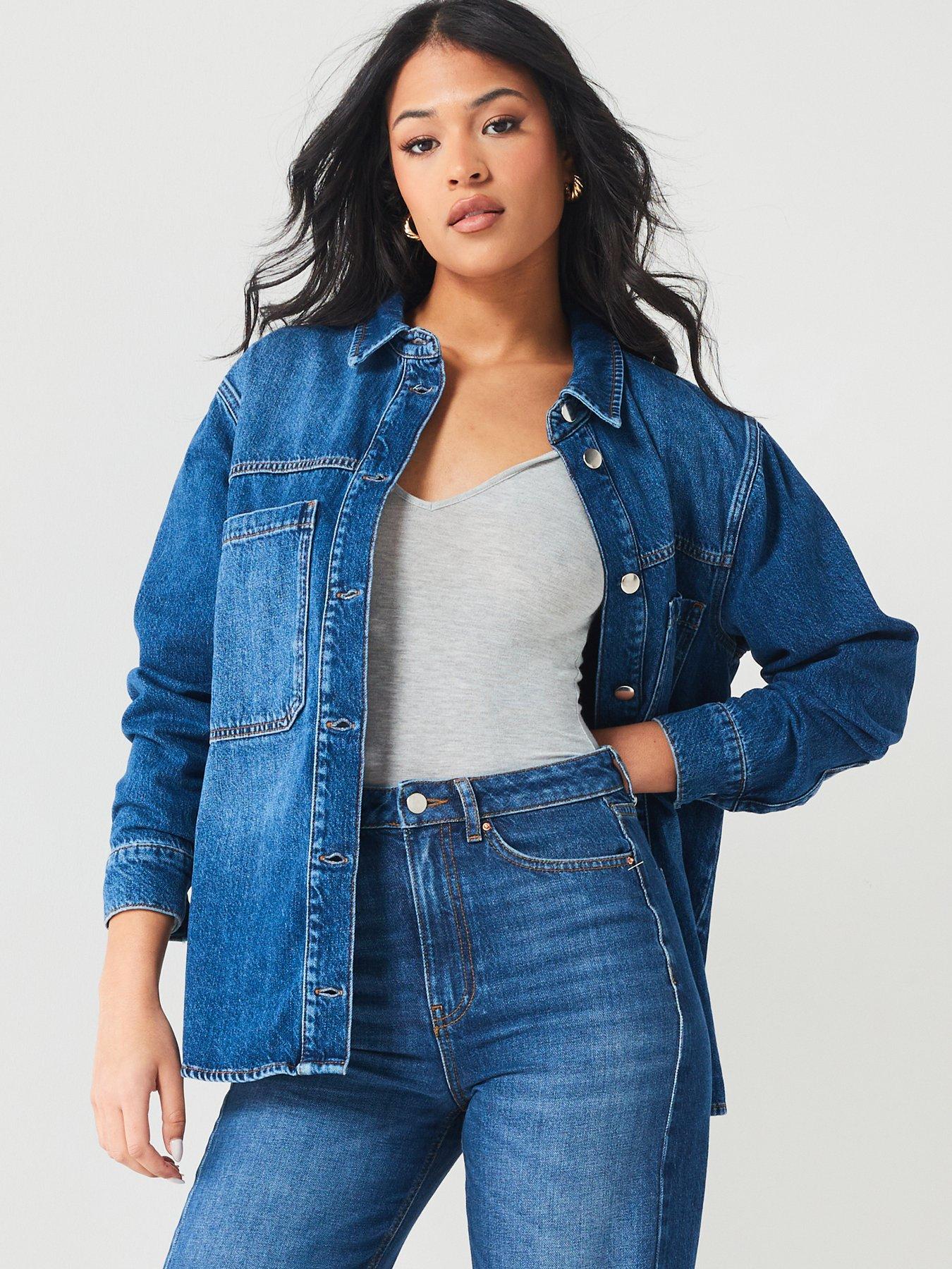 SPUCIKLEI - Turtleneck Button-Up Denim Jacket | YesStyle