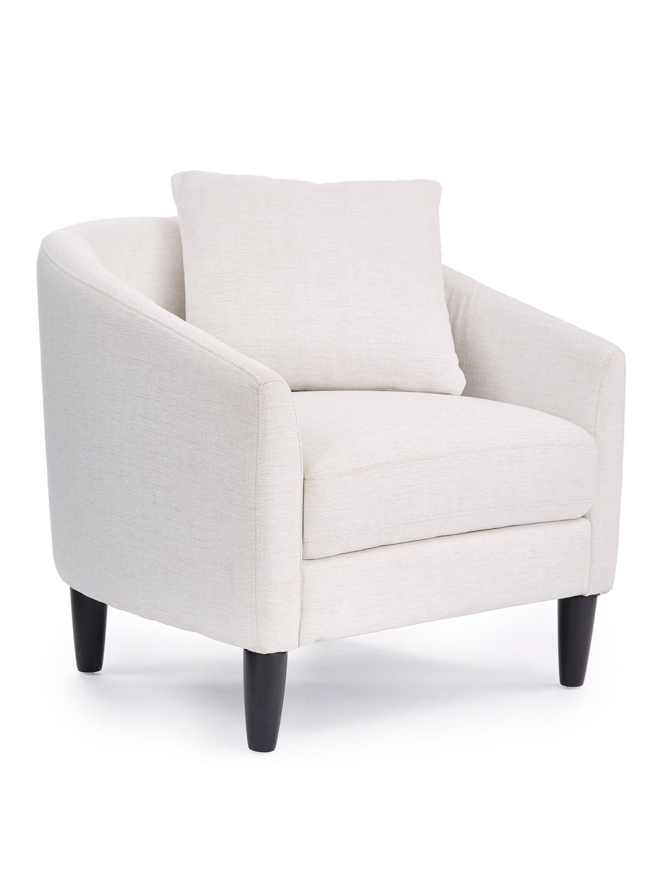 Michelle Keegan Home Carla Fabric Accent Chair - Natural | Very.co.uk