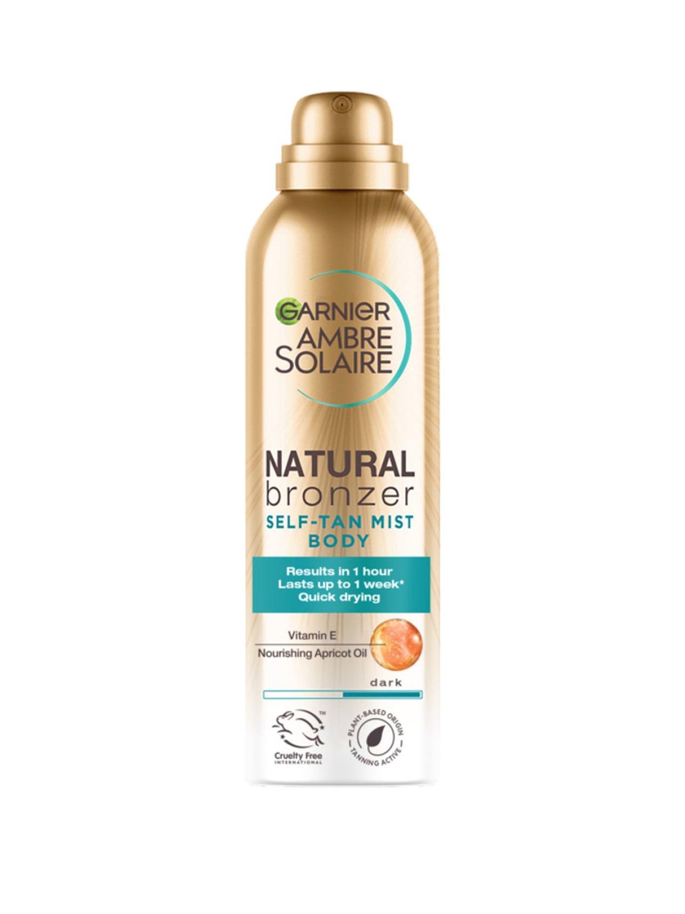 Garnier Ambre Solaire Natural Bronzer Quick Drying Body Self Tan Mist, Dark