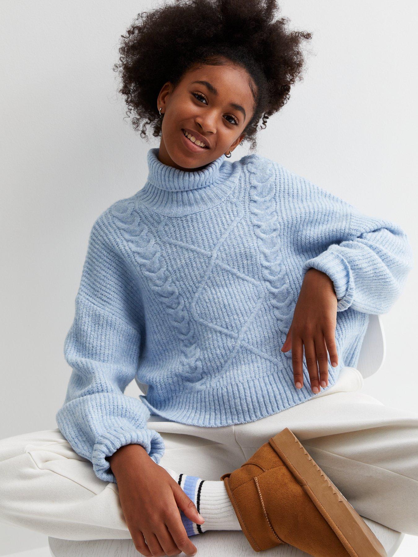 Girls cable 2025 knit jumper