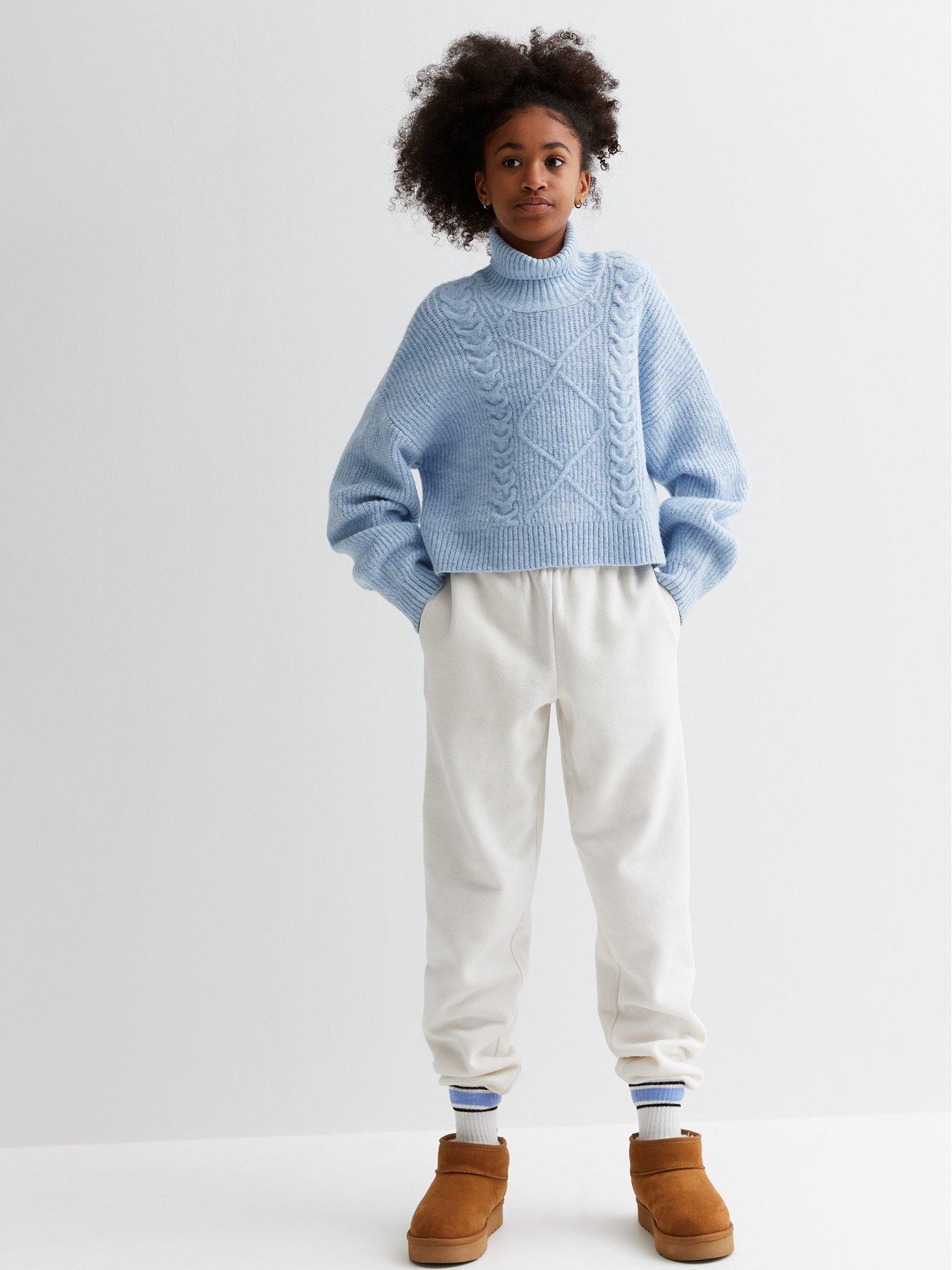 Ladies pale blue on sale polo neck jumper