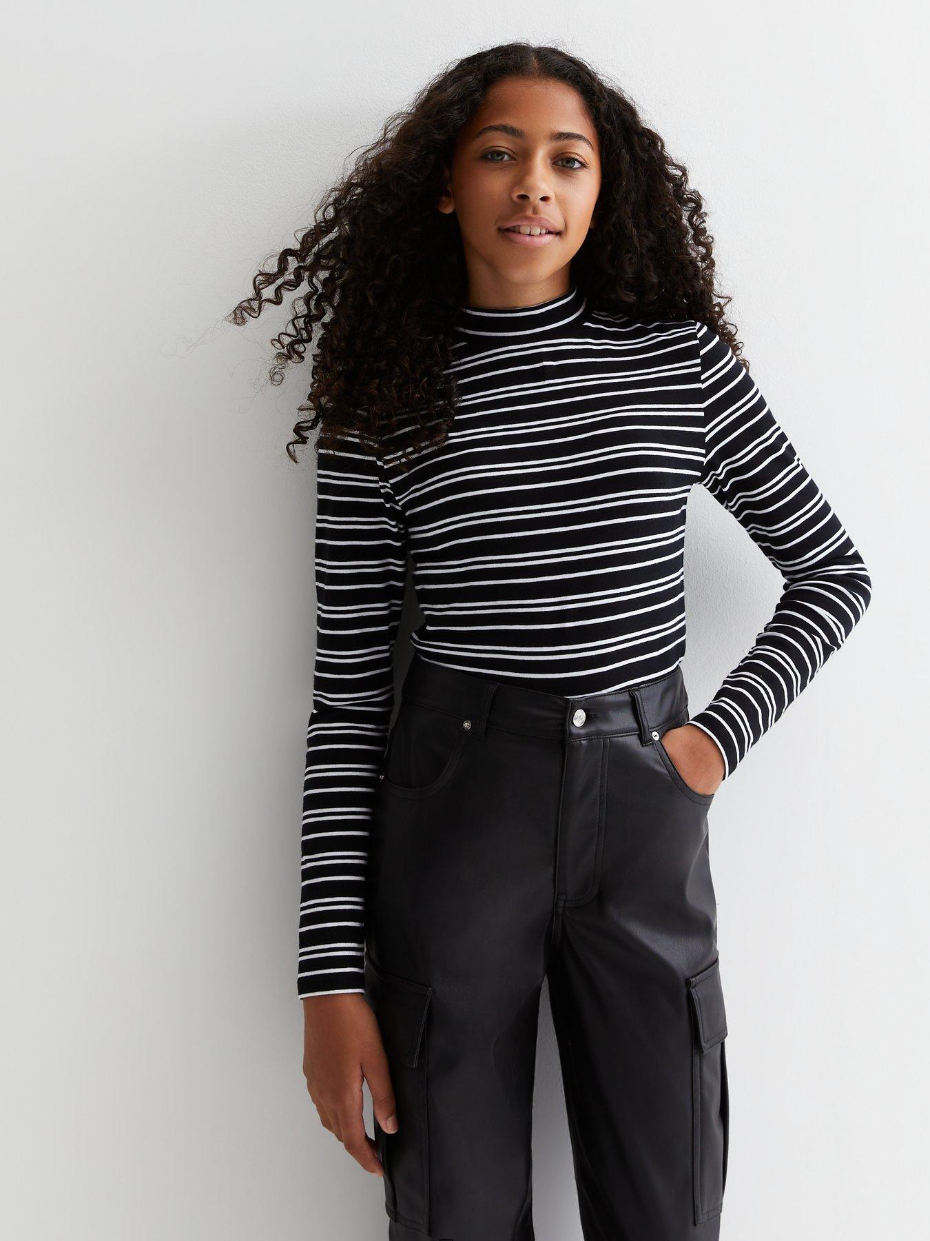 new-look-915-girls-black-stripe-long-sleeve-top