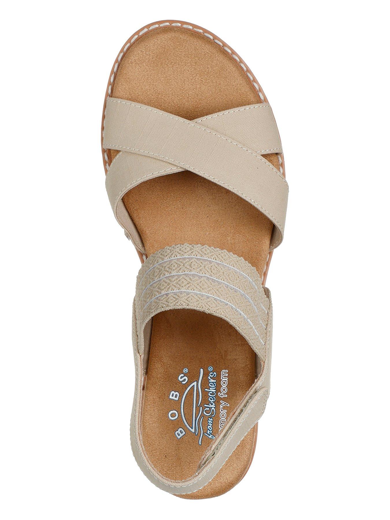 Image 3 of 5 of Skechers Desert Kiss Cross Strap Sandal - Natural Textile