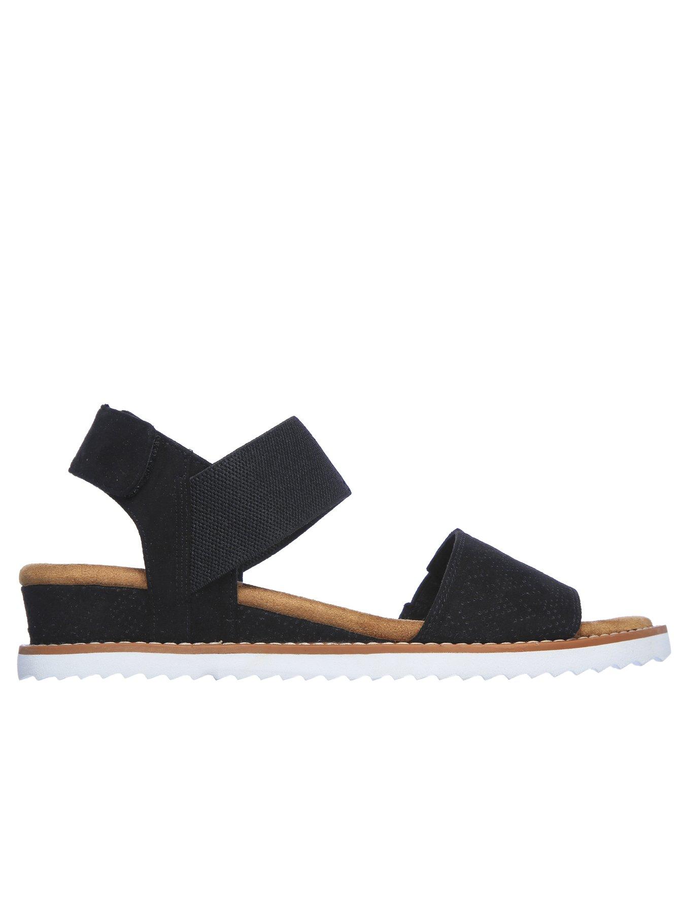 Desert Kiss Cross Strap Sandal Black Microfibre