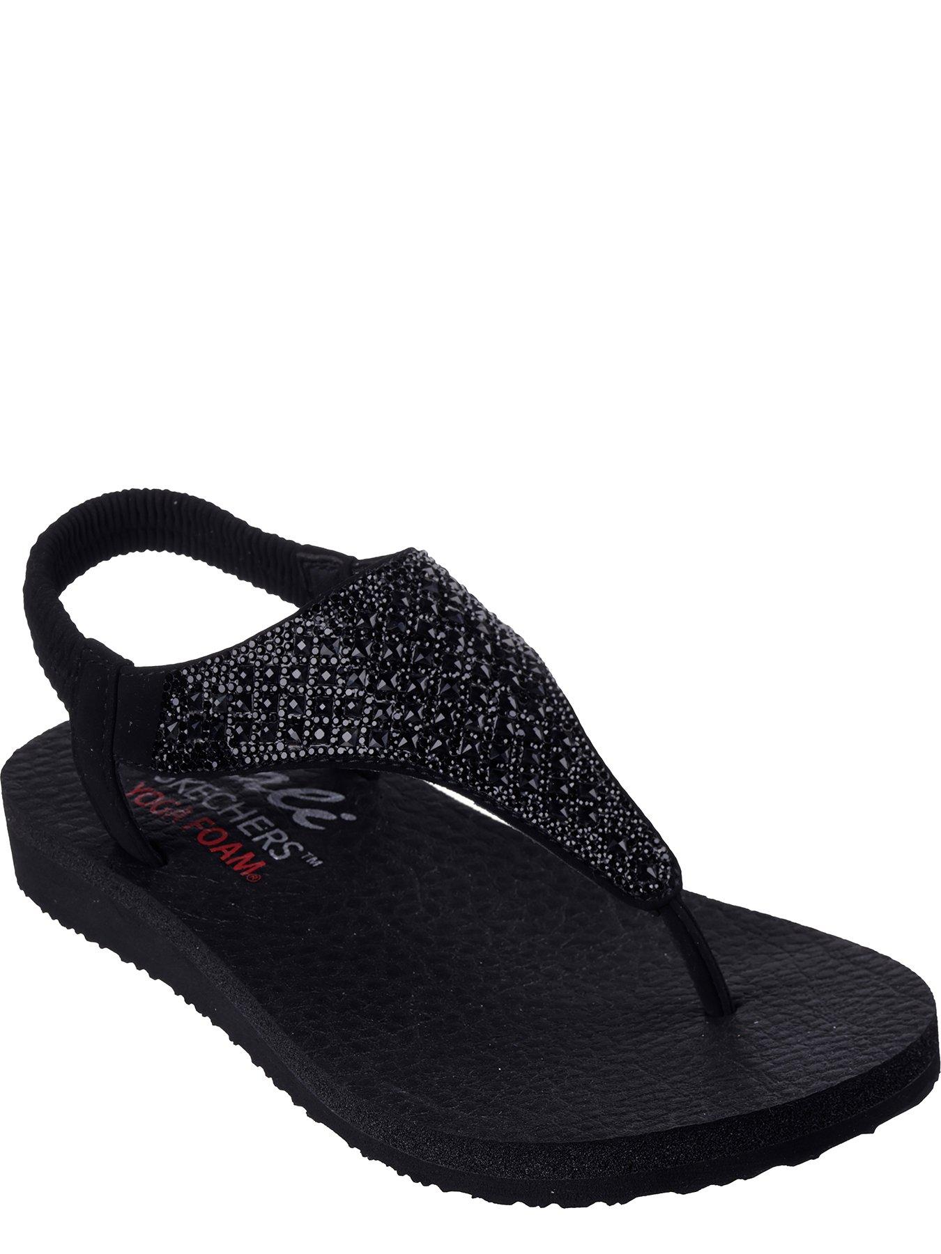 Skechers rhinestone flip flops online