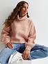  image of new-look-915-girls-ribbed-roll-neck-jumper-pale-pink