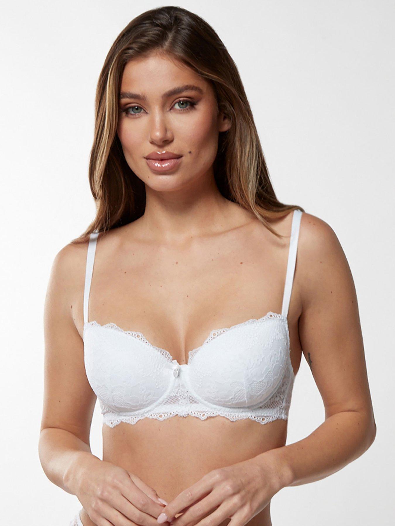 Image 1 of 3 of Boux Avenue Leah Balconette Bra - White (second Sizes)