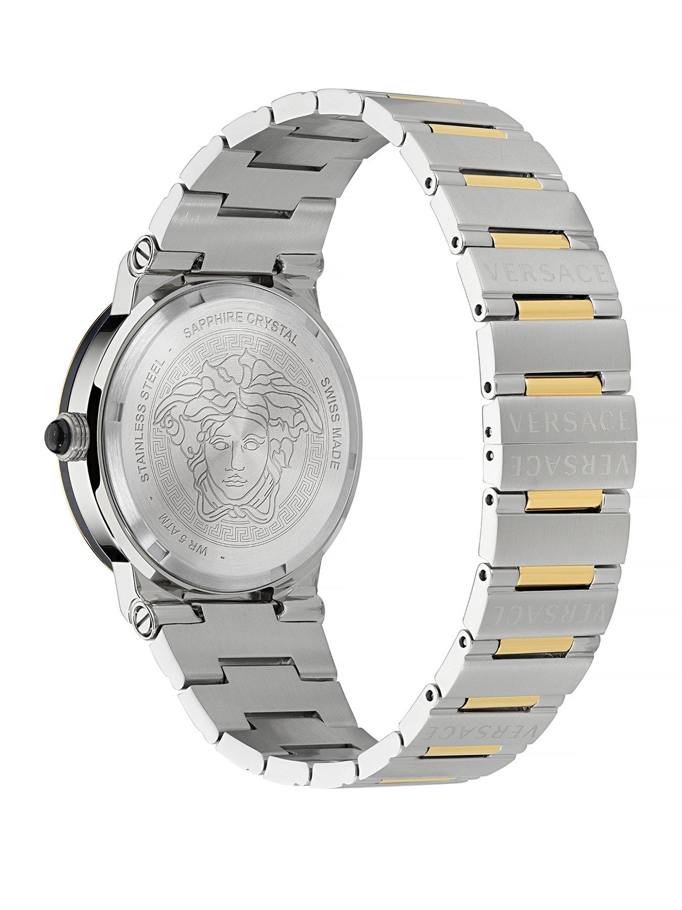 Image 2 of 4 of VERSACE Greca Logo Moonphase Blue Dial Ladies Versace Watch