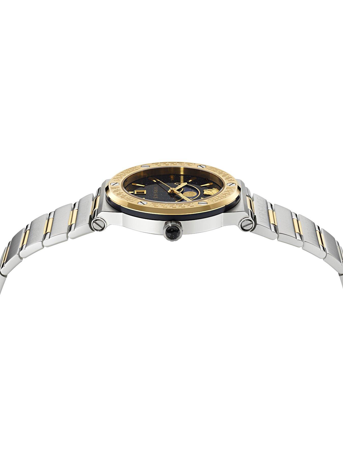 Image 3 of 4 of VERSACE Greca Logo Moonphase Blue Dial Ladies Versace Watch