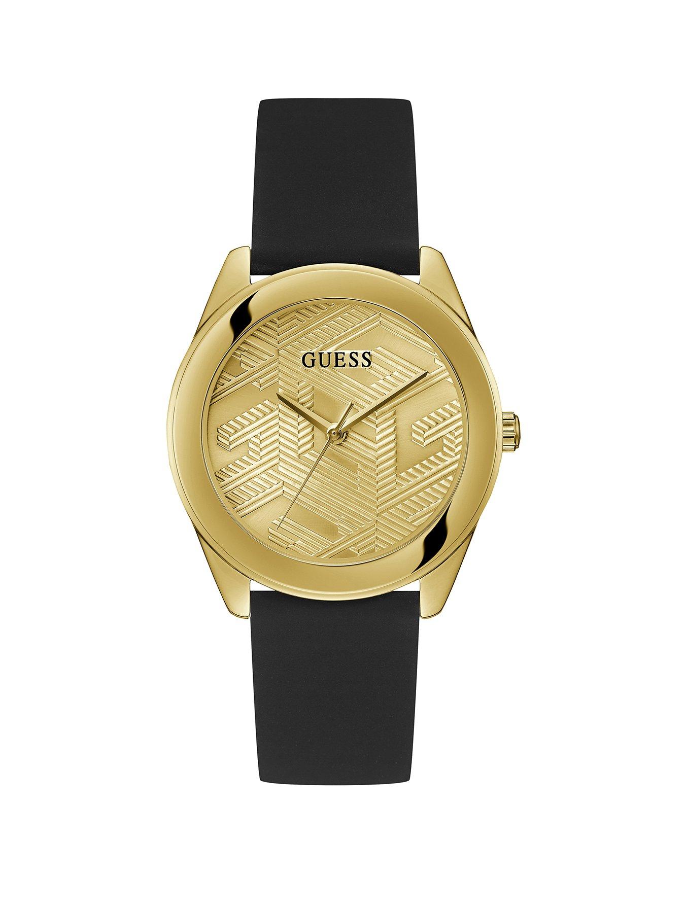 Product photograph of Guess Cubed Ladies Watch from very.co.uk