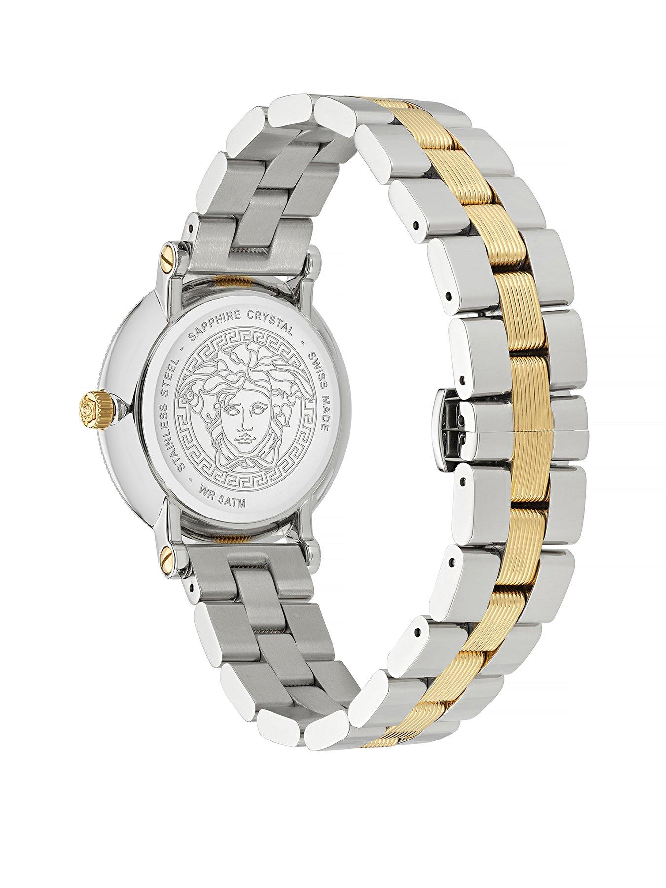 Image 2 of 4 of VERSACE Greca Flourish Watch Bi Colour Bracelet Strap Ladies Watch