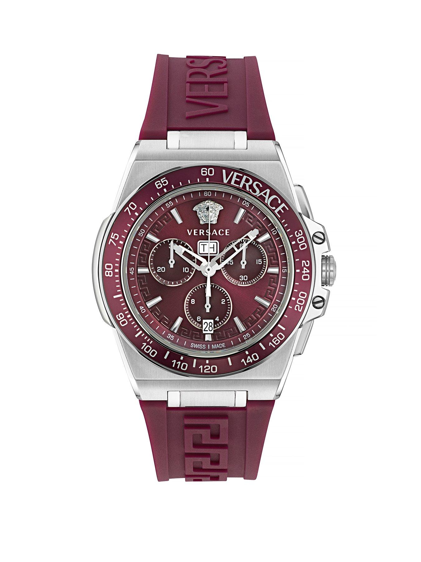 Product photograph of Versace Greca Extreme Chrono Mens Watch from very.co.uk