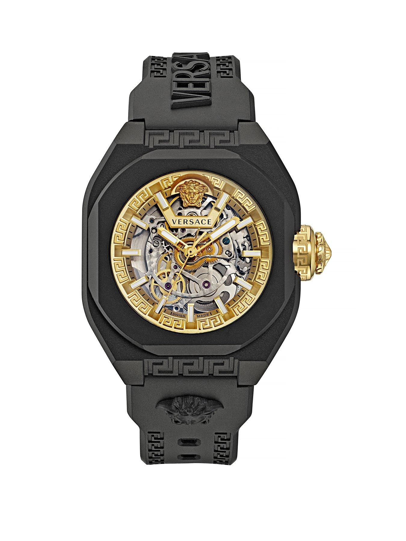 Product photograph of Versace Area 51 Skeleton Mens Watch from very.co.uk