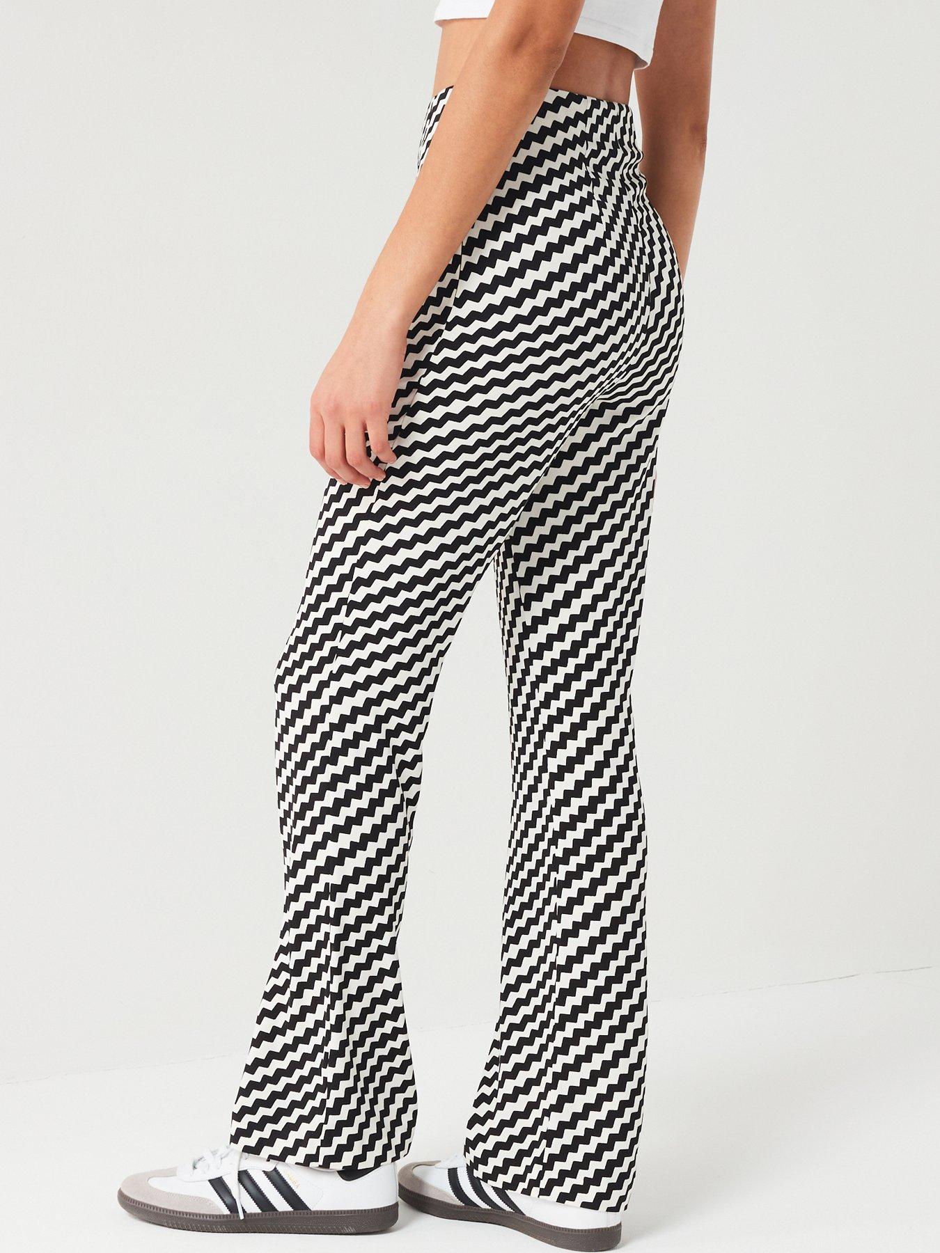 Image 2 of 6 of V by Very Crepe Ed Stripe Trouser Co-Ord - Print
