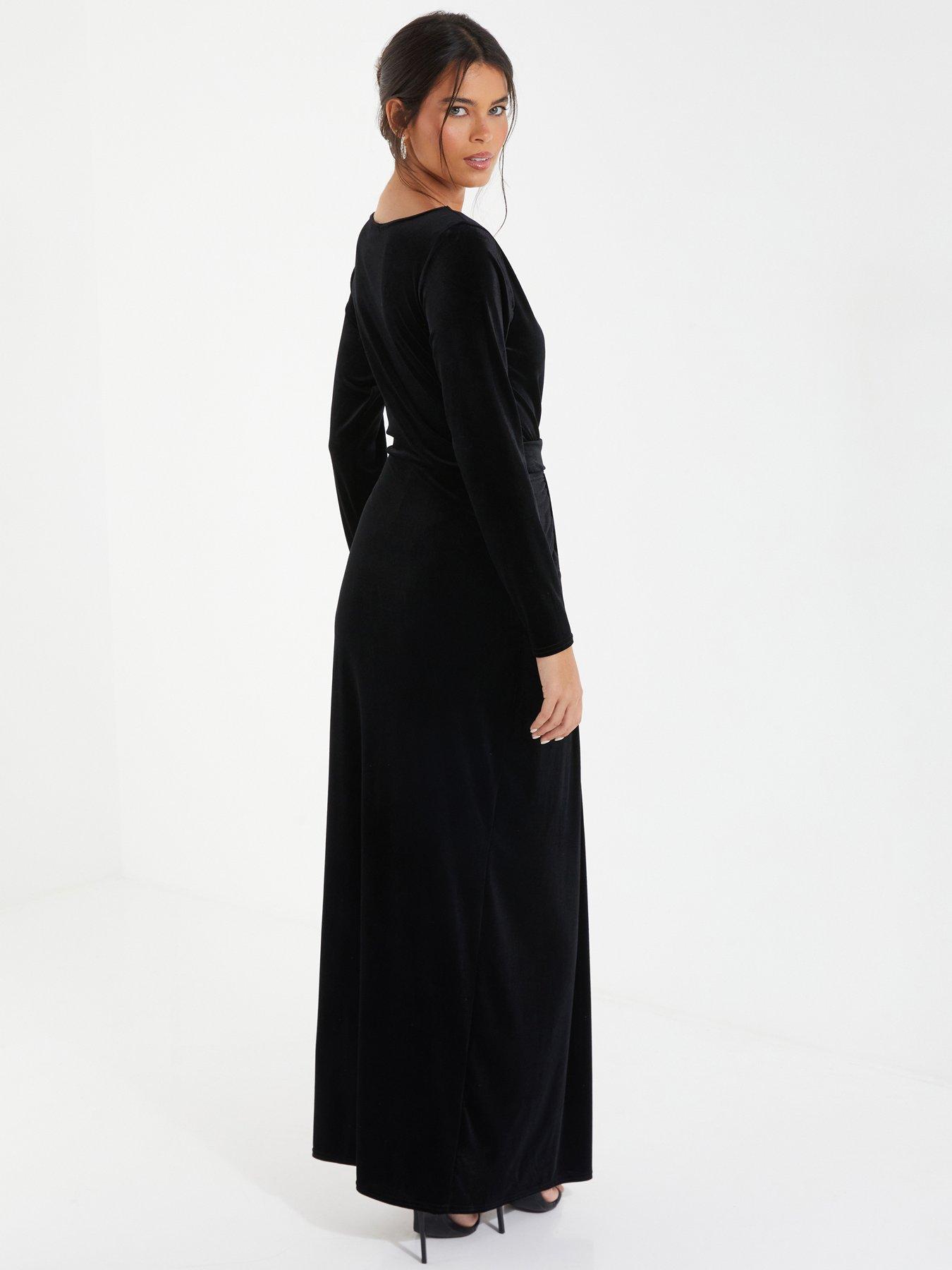 Quiz long black evening dresses hotsell