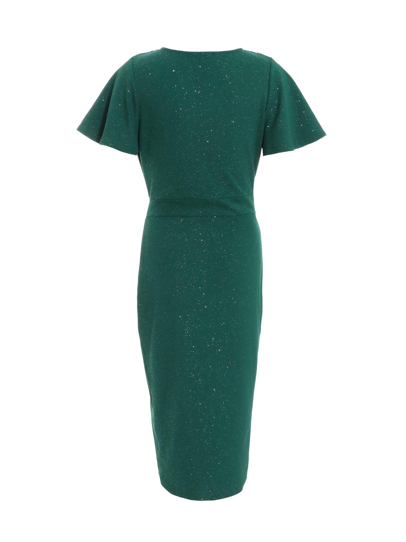 juniors' glitter-knit skater party dress Tinsley Sequin and Lace Tiered Floor Length Dress