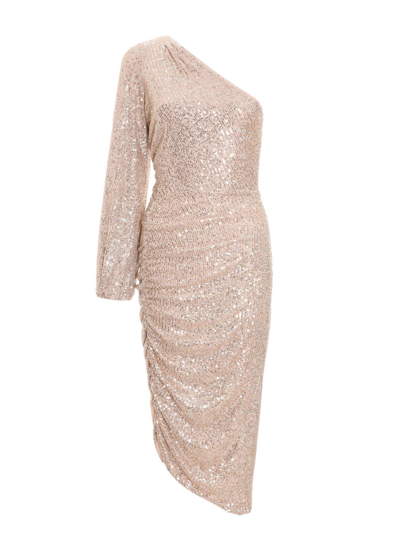 Quiz champagne sequin dress best sale
