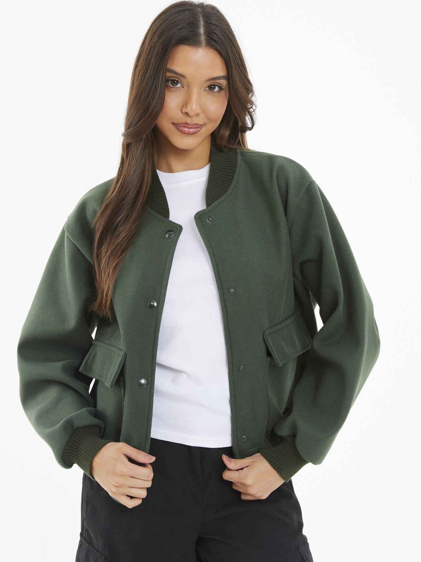 Quiz Khaki Bomber Jacket