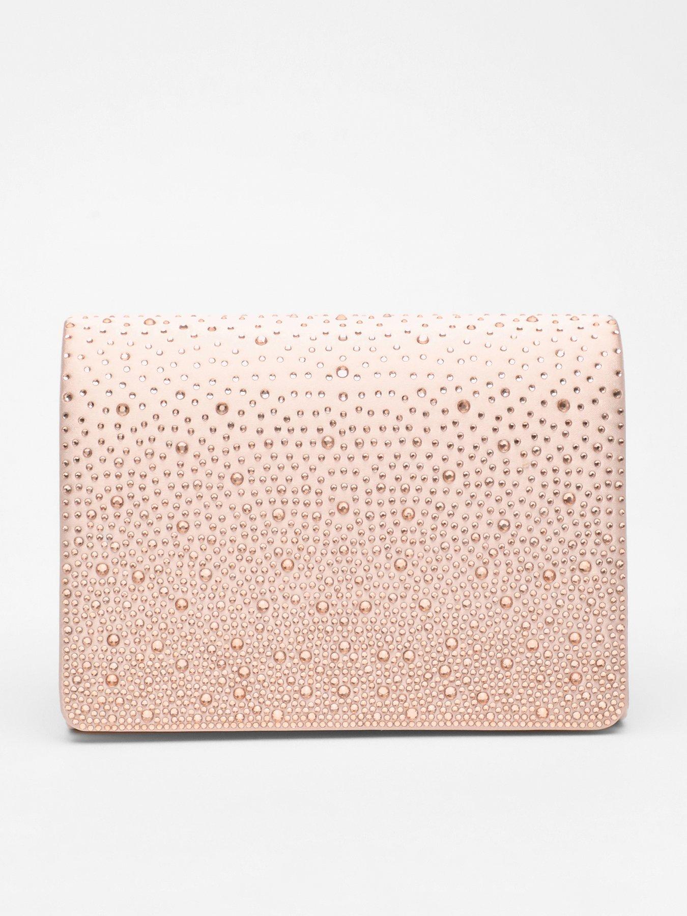 Champagne satin clutch online bag