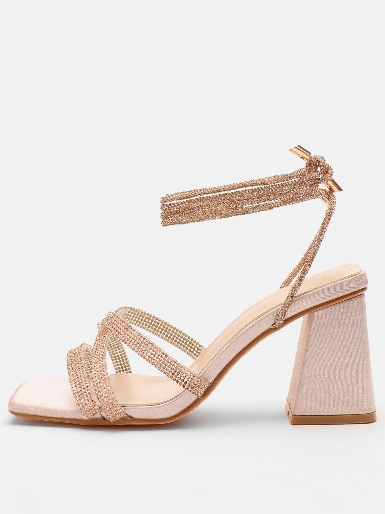 Diamante block online heels