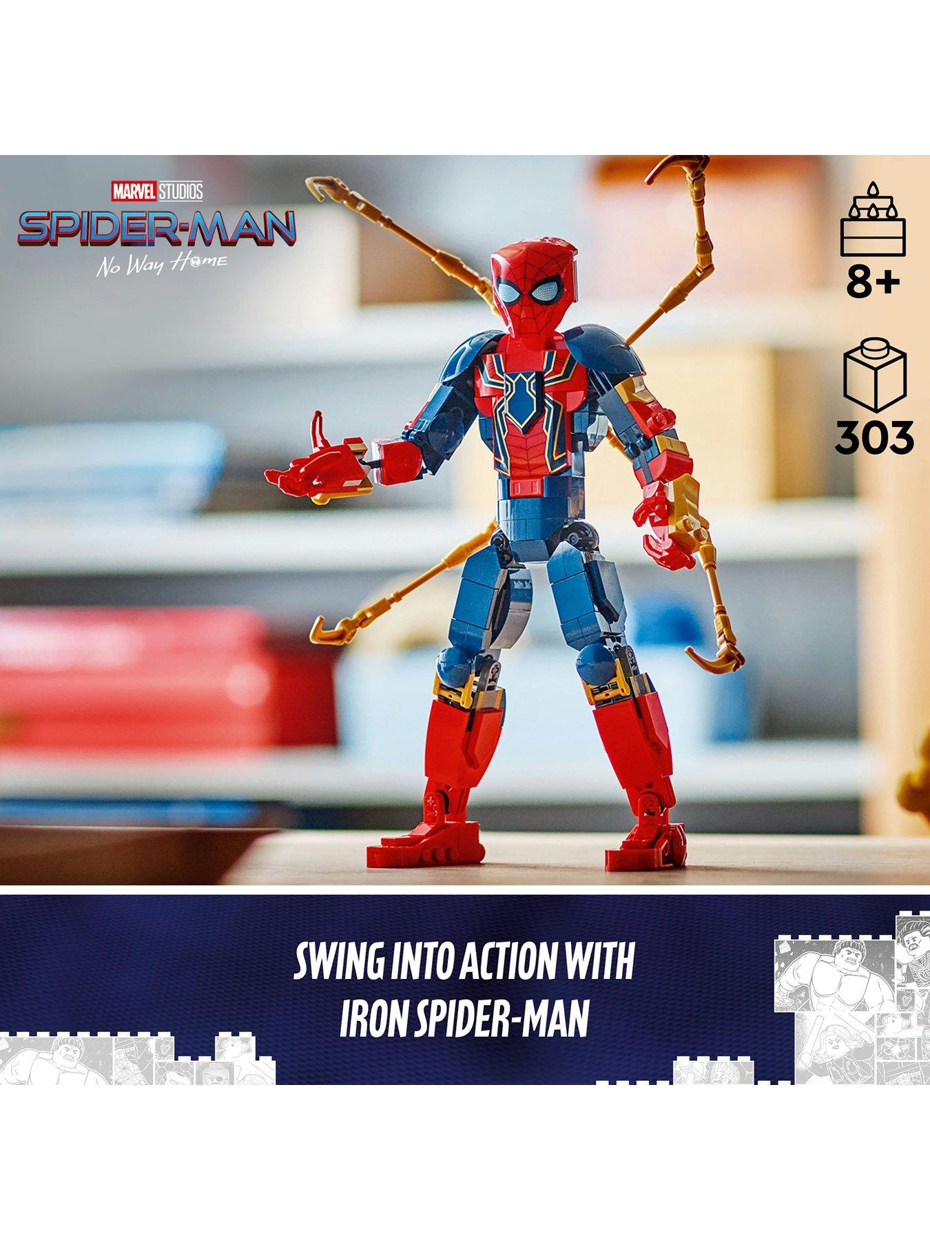 LEGO Marvel Super Heroes Iron Spider Man Construction Figure 76298 Very