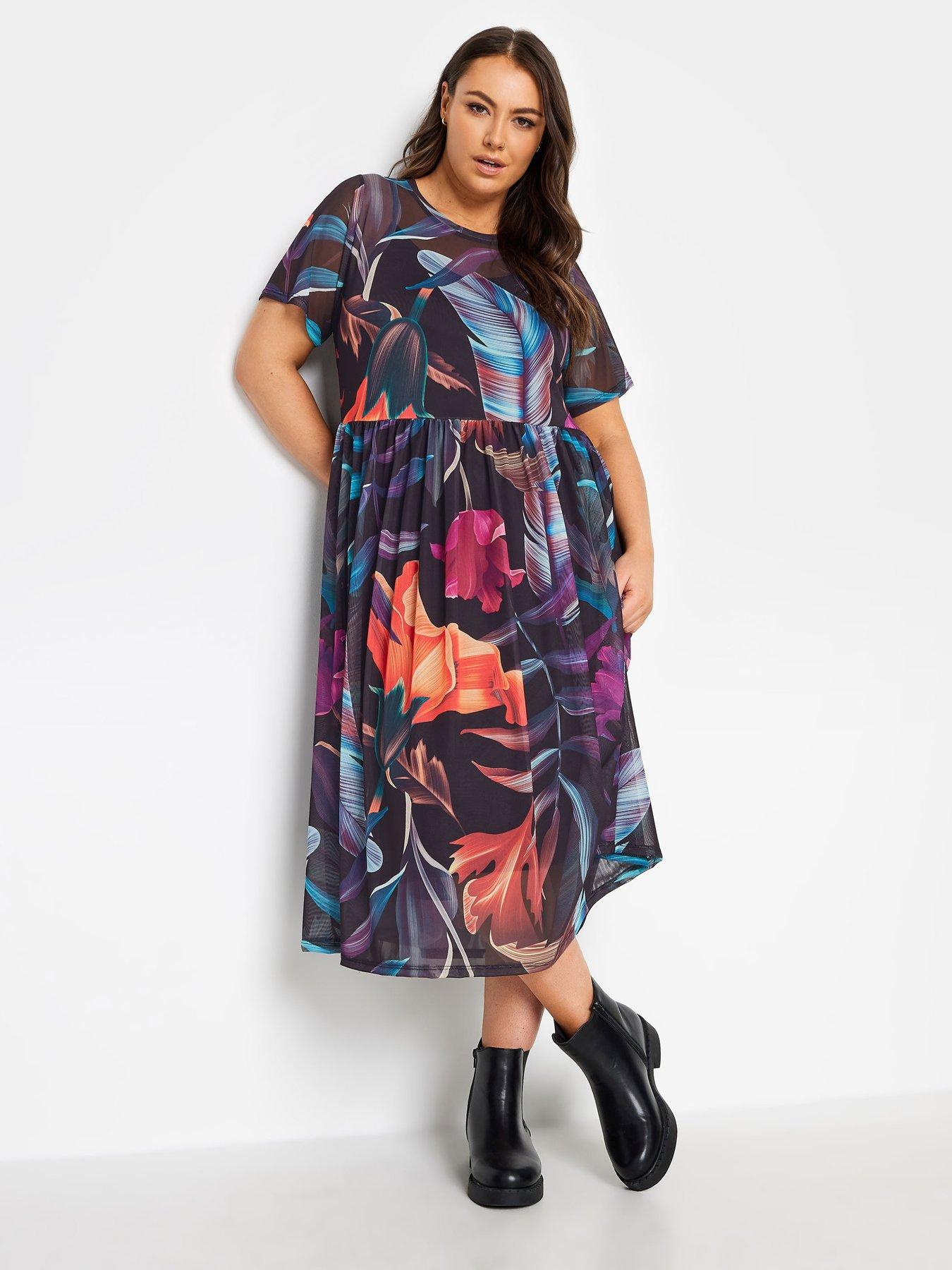 Plus size best sale smock dress uk