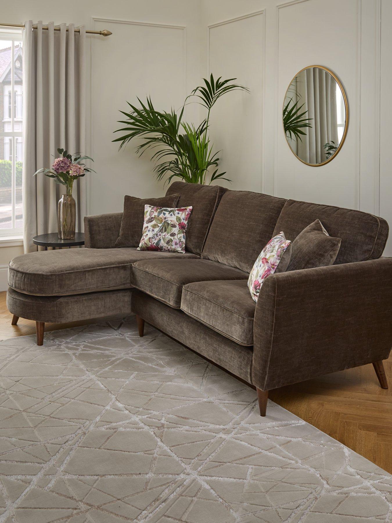 Product photograph of Very Home Antigua Left Hand Fabric Chaise Sofa from very.co.uk