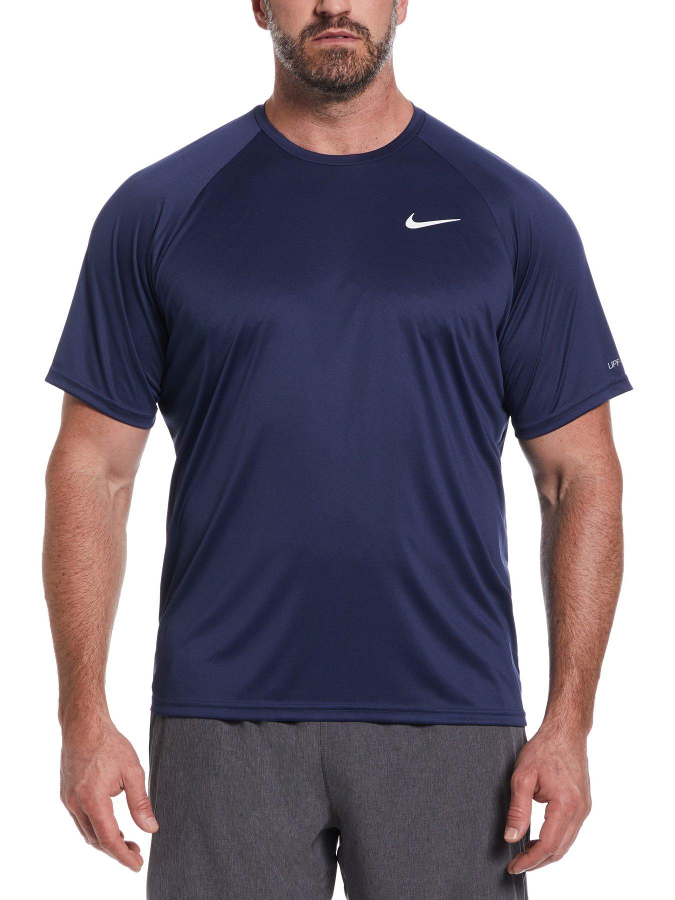 Image 1 of 6 of Nike Men's Essential Hydro Short Sleeve Hydroguard Plus-navy