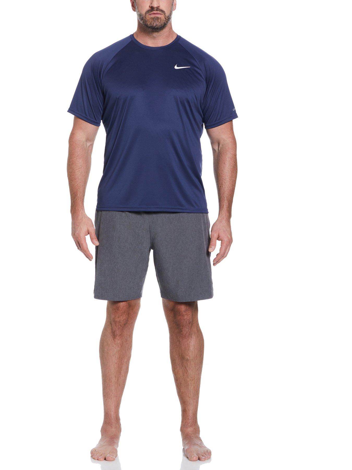 Image 3 of 6 of Nike Men's Essential Hydro Short Sleeve Hydroguard Plus-navy