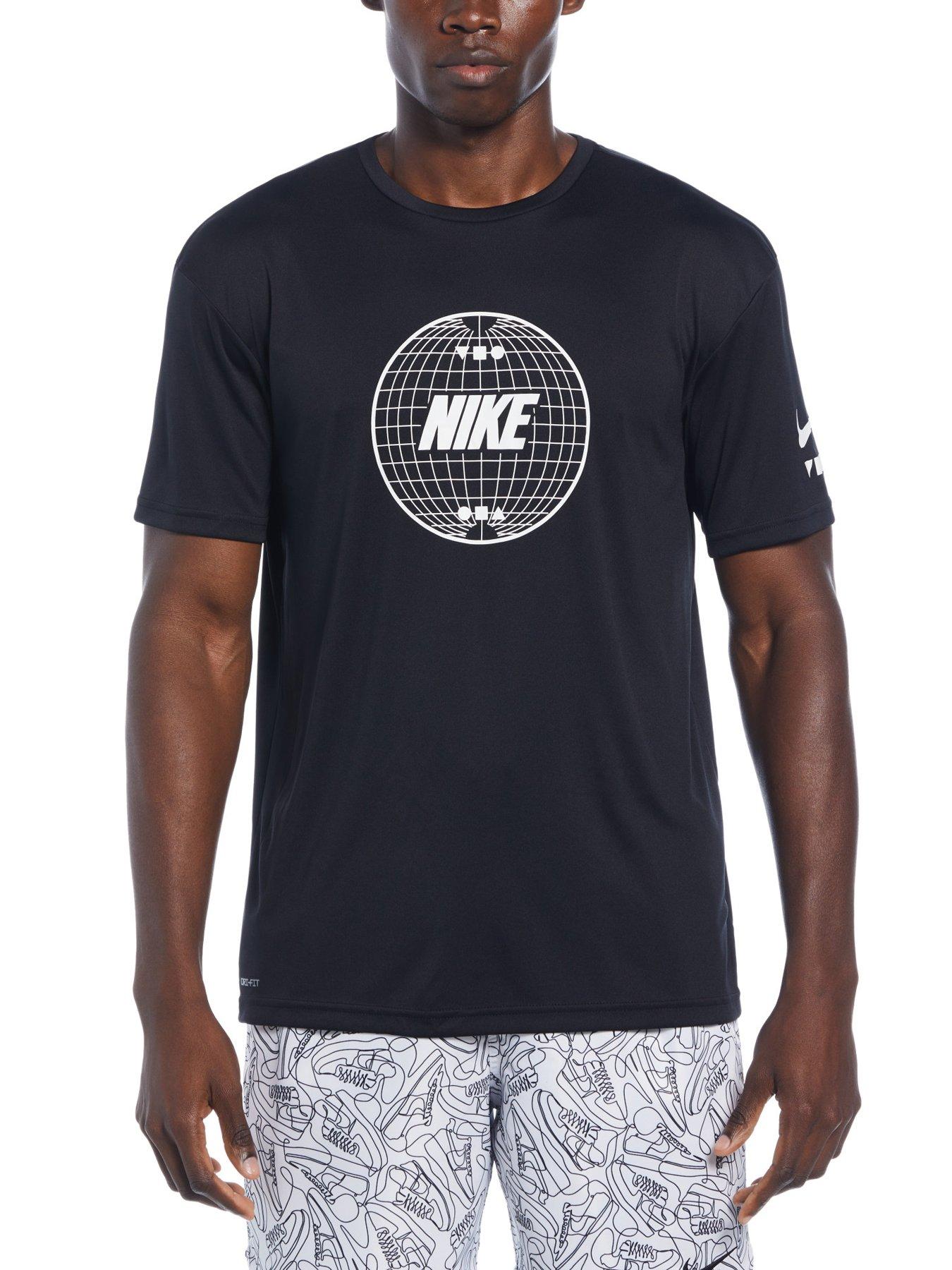 Nike Men's Lead Line Explore7inch Short Sleeve Hydroguard-black