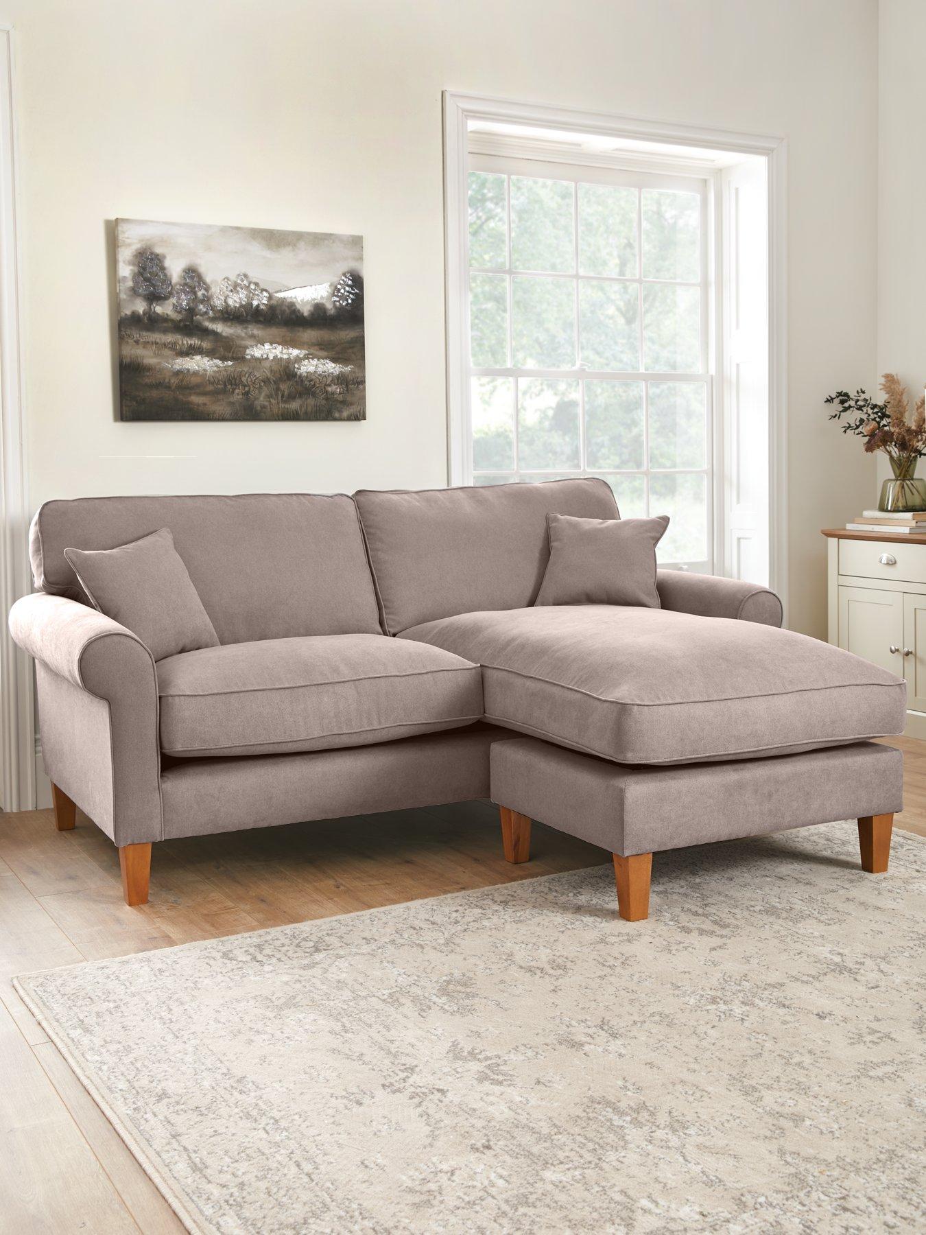 Product photograph of Very Home Sterling Fabric Corner Chaise Sofa from very.co.uk